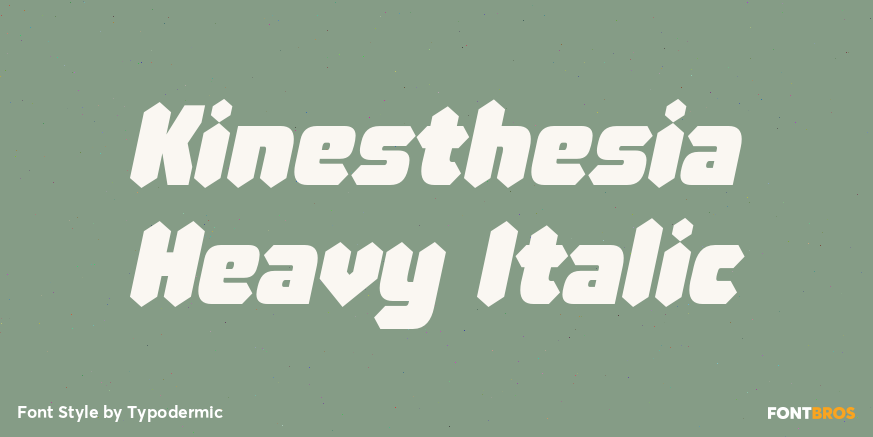 Kinesthesia Heavy Italic Poster
