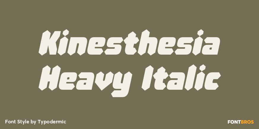 Kinesthesia Heavy Italic Poster