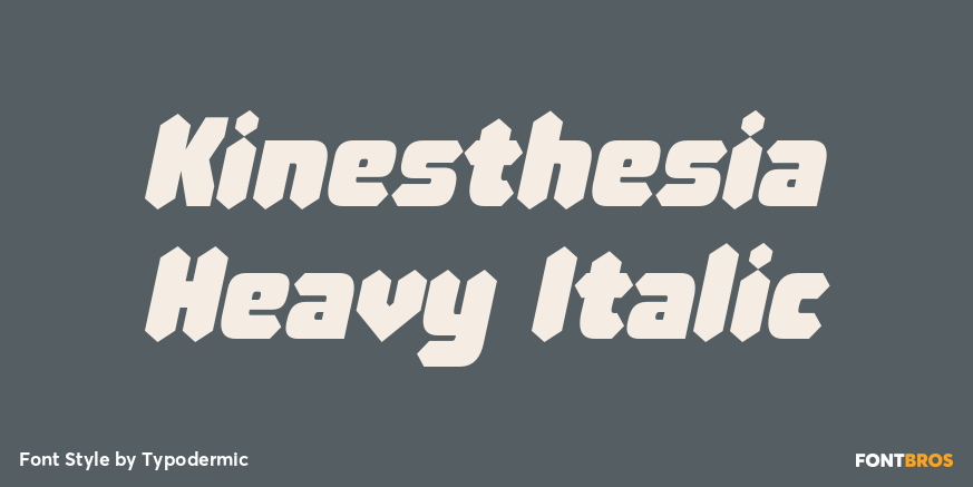 Kinesthesia Heavy Italic Poster