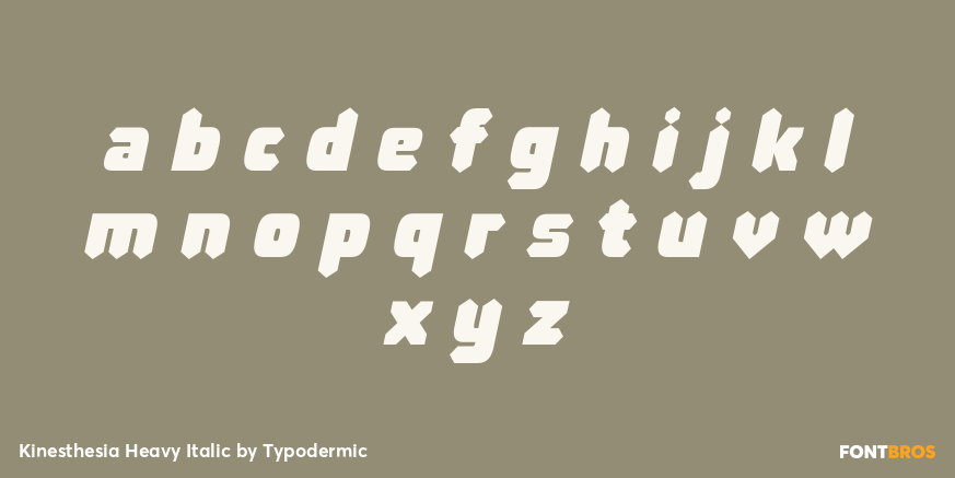 Kinesthesia Heavy Italic Font Poster #3