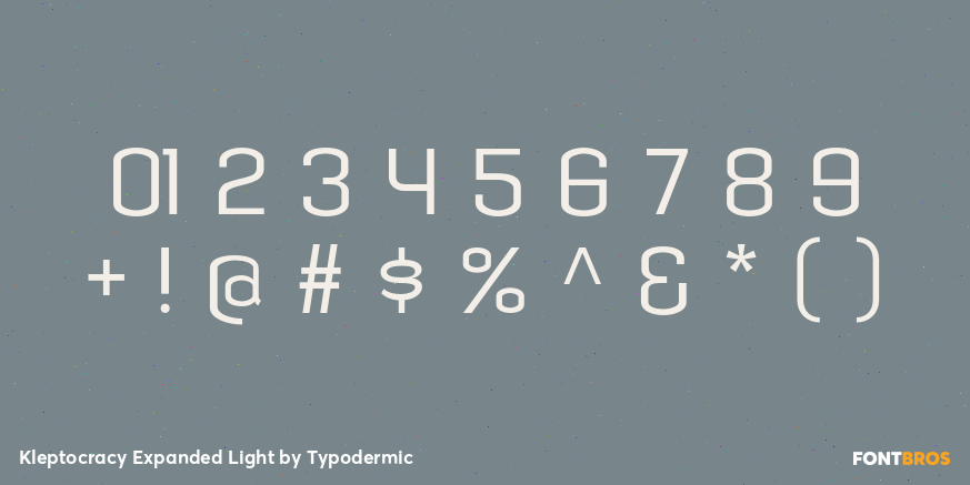 Kleptocracy Expanded Light Font Poster #1