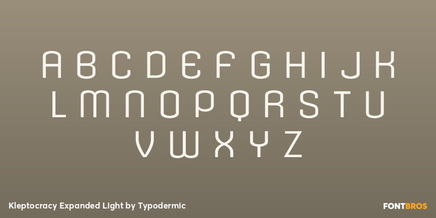 Kleptocracy Expanded Light Font Poster #2