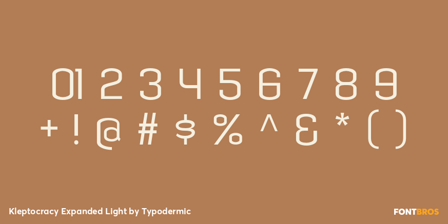 Kleptocracy Expanded Light Font Poster #4