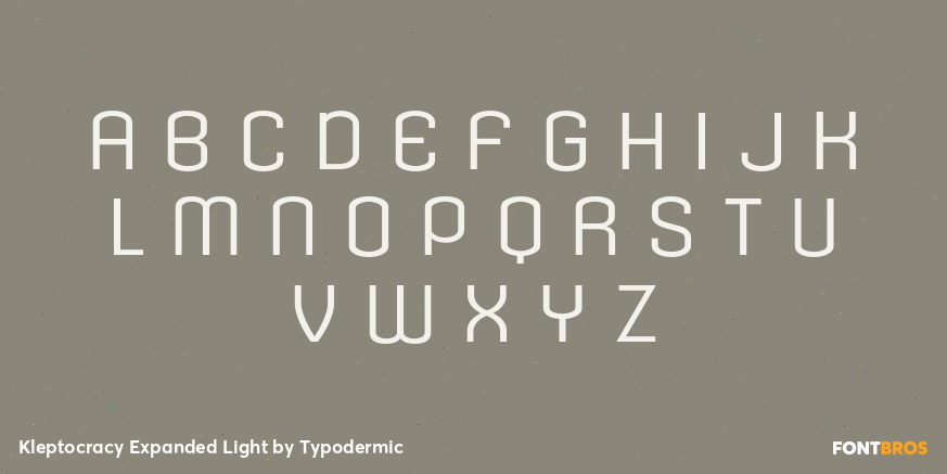 Kleptocracy Expanded Light Font Poster #1