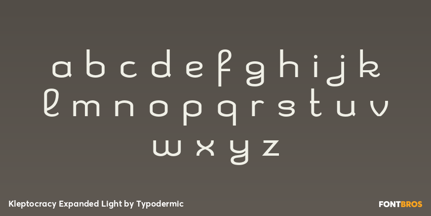Kleptocracy Expanded Light Font Poster #1