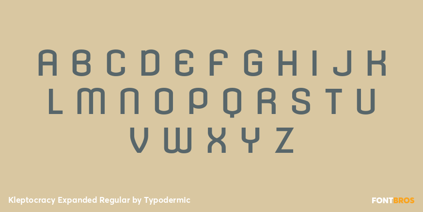 Kleptocracy Expanded Regular Font Poster #2