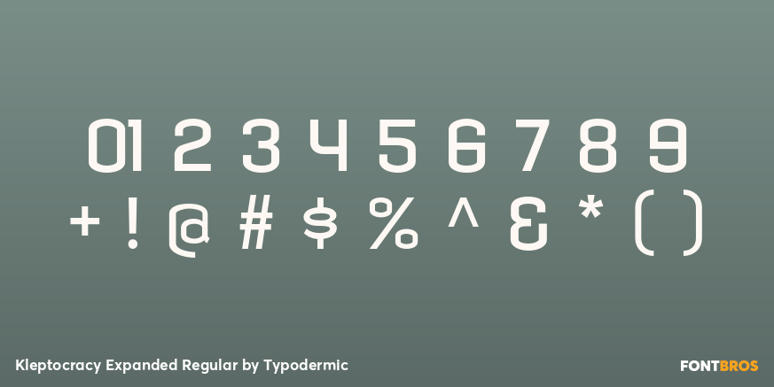Kleptocracy Expanded Regular Font Poster #4