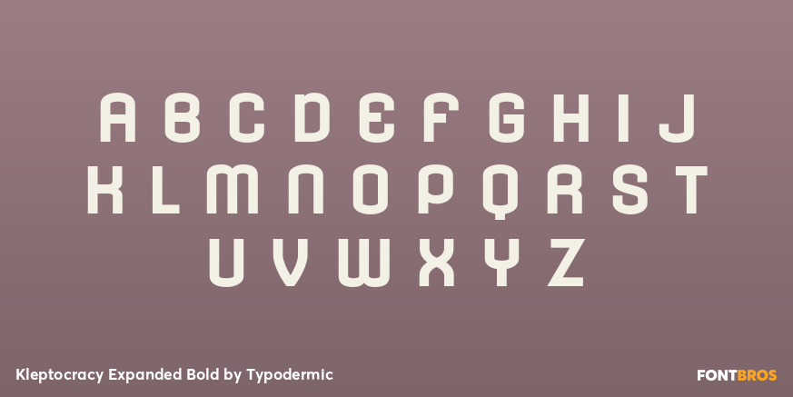 Kleptocracy Expanded Bold Font Poster #2