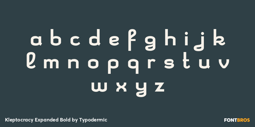 Kleptocracy Expanded Bold Font Poster #1