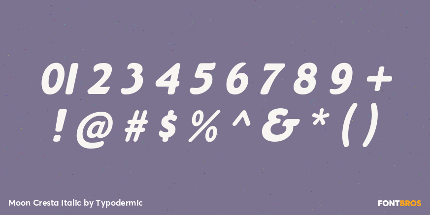 Moon Cresta Italic Font Poster #4