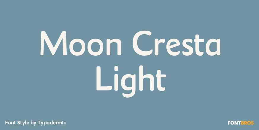 Moon Cresta Light Font Poster #1