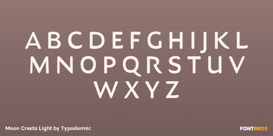 Moon Cresta Light Font Poster #2