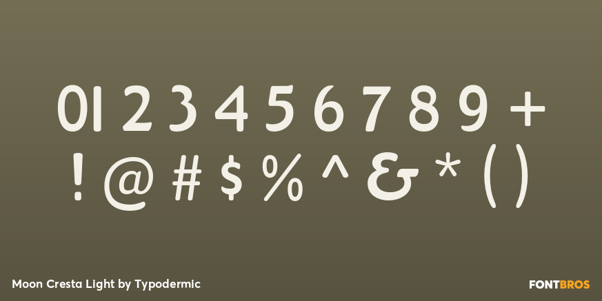 Moon Cresta Light Font Poster #4