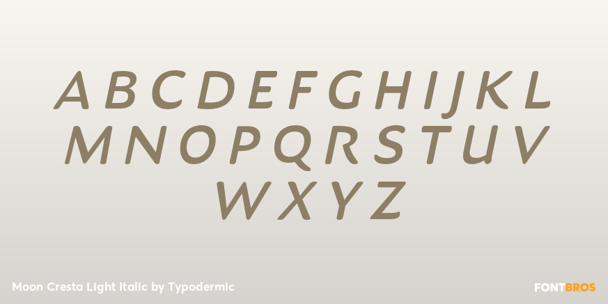 Moon Cresta Light Italic Font Poster #2
