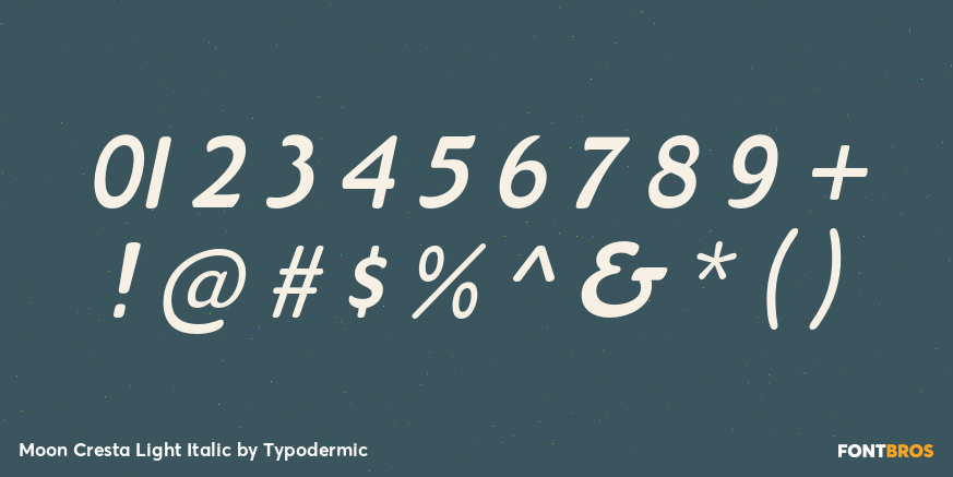 Moon Cresta Light Italic Font Poster #4