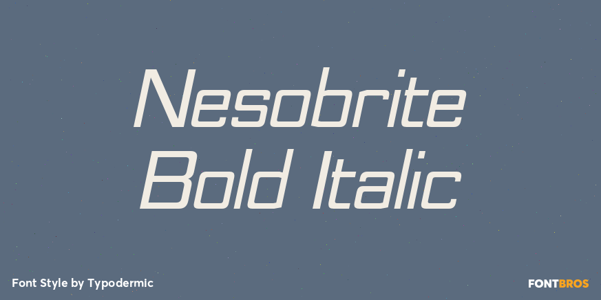 Nesobrite Bold Italic Font Poster #1