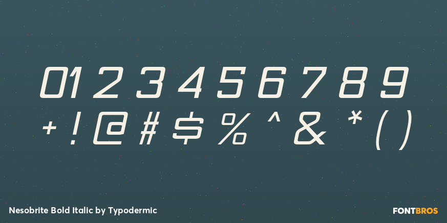 Nesobrite Bold Italic Font Poster #4
