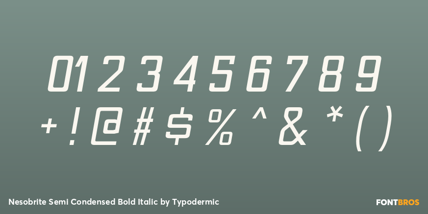 Nesobrite Semi Condensed Bold Italic Font Poster #1