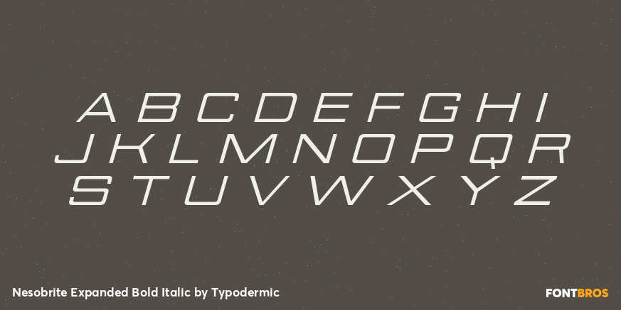 Nesobrite Expanded Bold Italic Font Poster #2