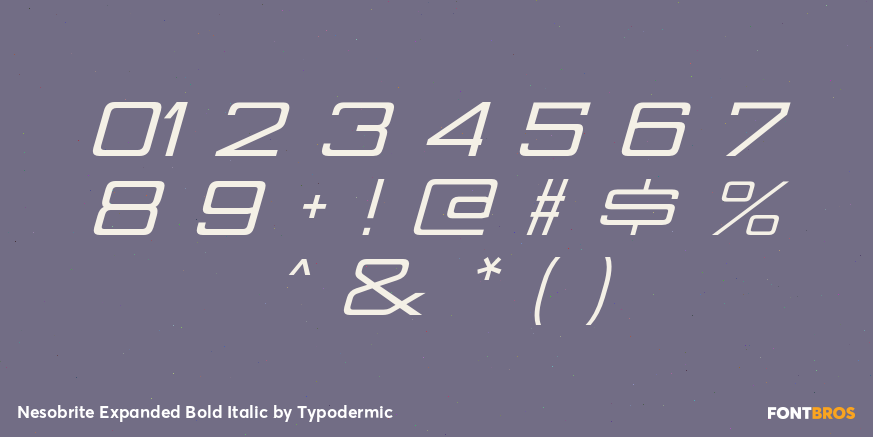 Nesobrite Expanded Bold Italic Font Poster #4