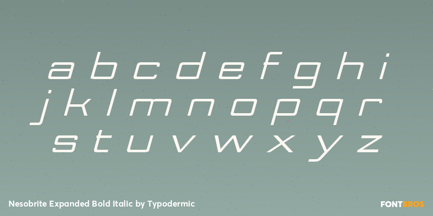 Nesobrite Expanded Bold Italic Font Poster #1