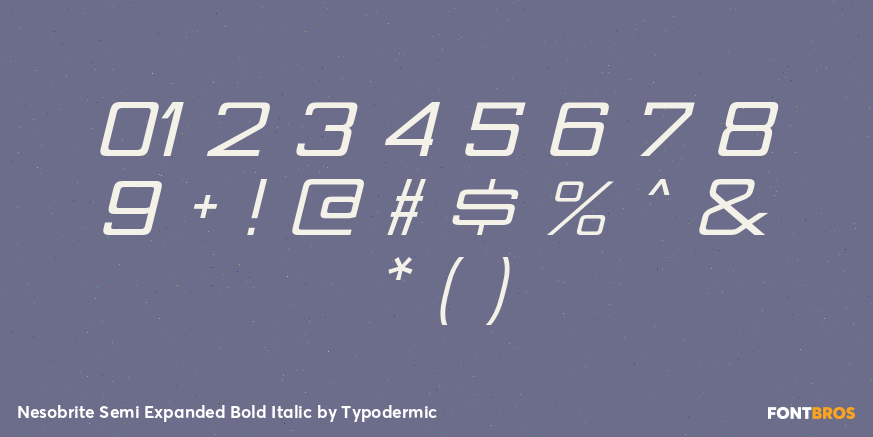 Nesobrite Semi Expanded Bold Italic Font Poster #4