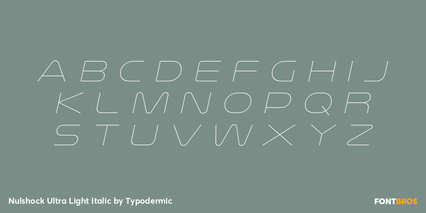 Nulshock Ultra Light Italic Font Poster #1
