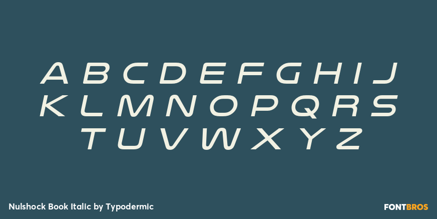 Nulshock Book Italic Font Poster #2