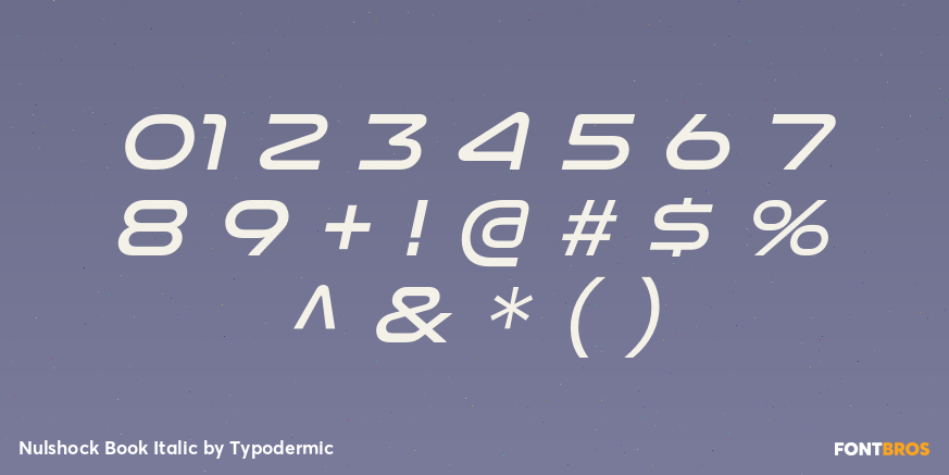 Nulshock Book Italic Font Poster #4