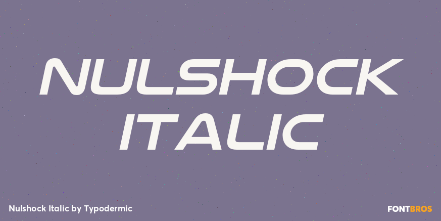 Nulshock Italic Font Poster #1