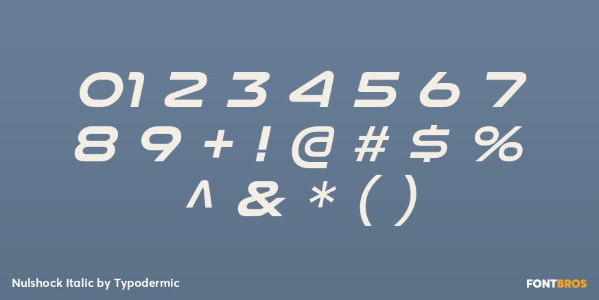 Nulshock Italic Font Poster #4