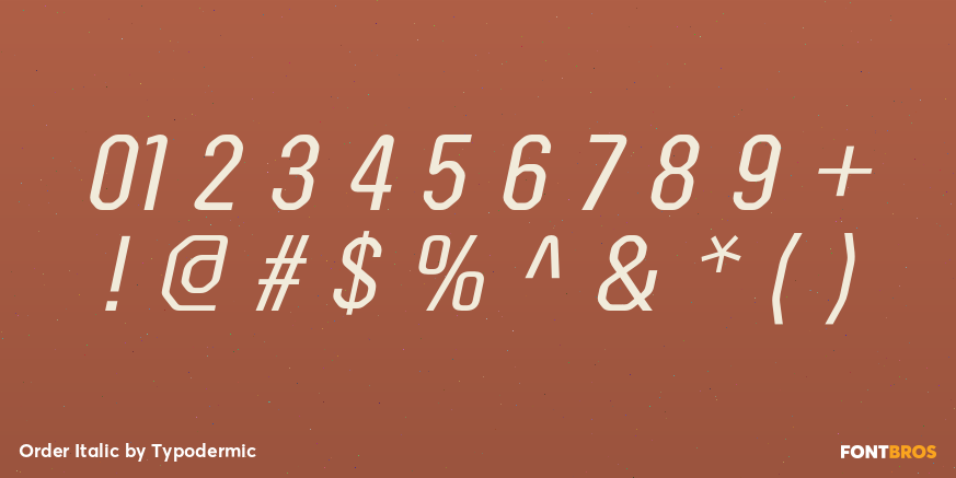 Order Italic Font Poster #1