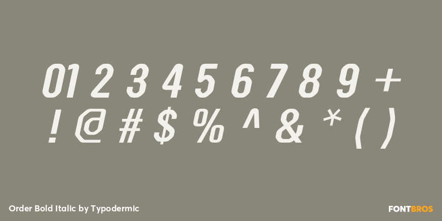 Order Bold Italic Font Poster #4