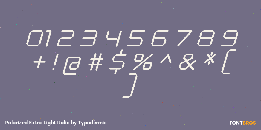 Polarized Extra Light Italic Font Poster #1