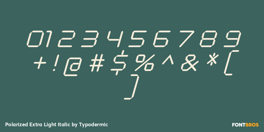 Polarized Extra Light Italic Font Poster #4
