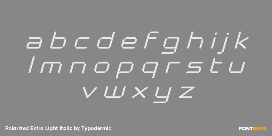 Polarized Extra Light Italic Font Poster #1