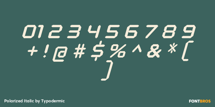 Polarized Italic Font Poster #1