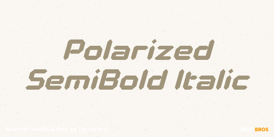 Polarized SemiBold Italic Font Poster #1