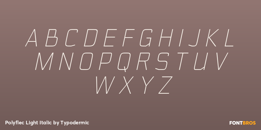Polyflec Light Italic Font Poster #2
