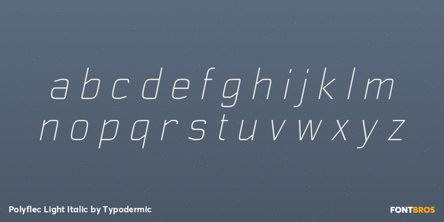 Polyflec Light Italic Font Poster #3