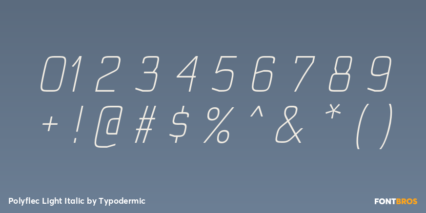 Polyflec Light Italic Font Poster #4