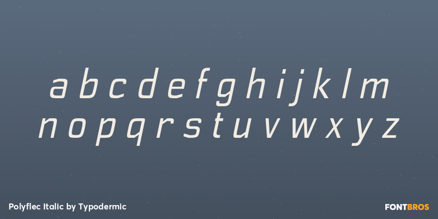 Polyflec Italic Font Poster #3