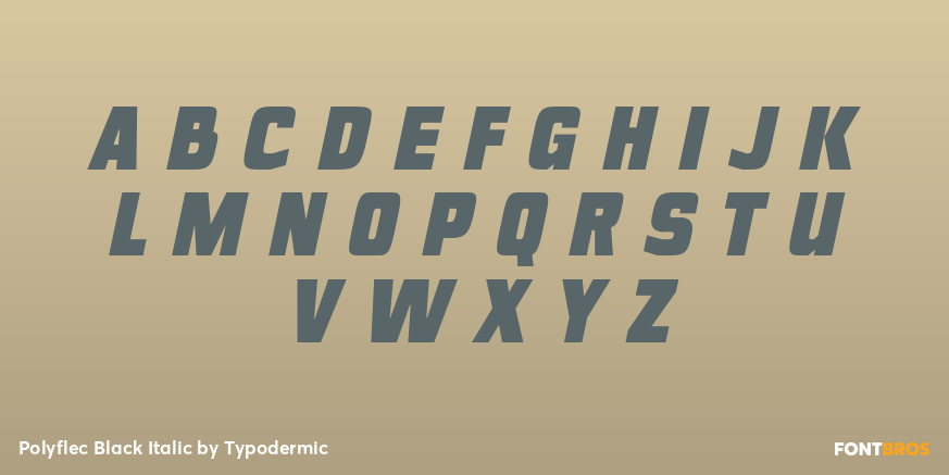 Polyflec Black Italic Font Poster #2