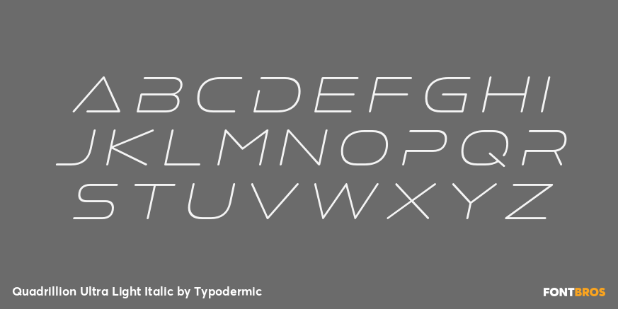 Quadrillion Ultra Light Italic Font Poster #1