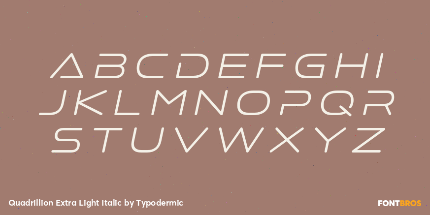 Quadrillion Extra Light Italic Font Poster #1