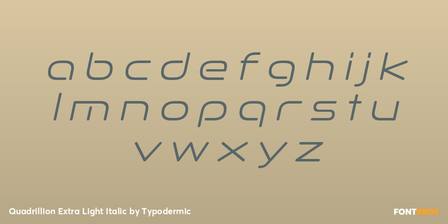 Quadrillion Extra Light Italic Font Poster #1