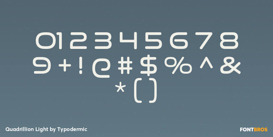 Quadrillion Light Font Poster #1