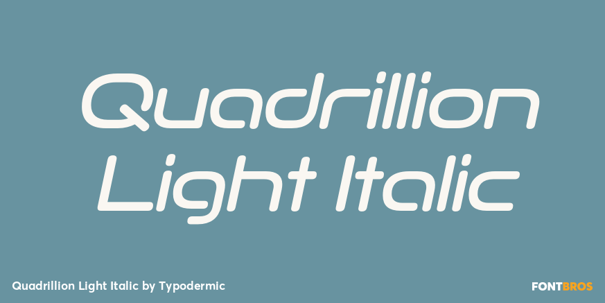 Quadrillion Light Italic Font Poster #1