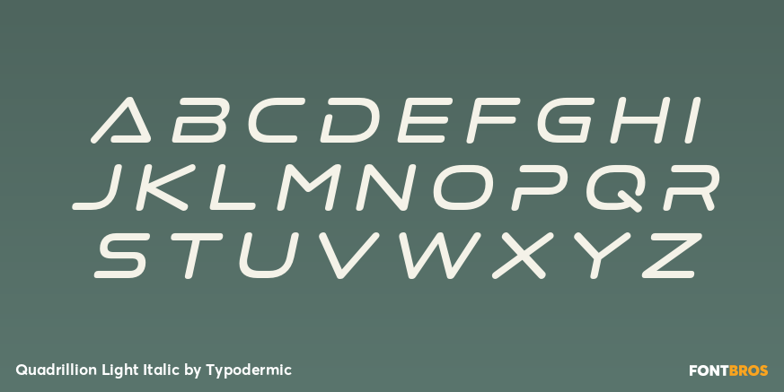 Quadrillion Light Italic Font Poster #2