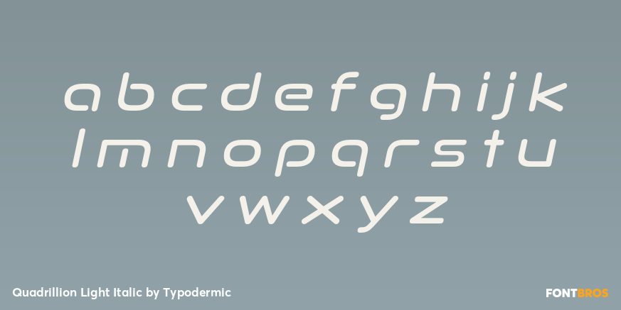 Quadrillion Light Italic Font Poster #3